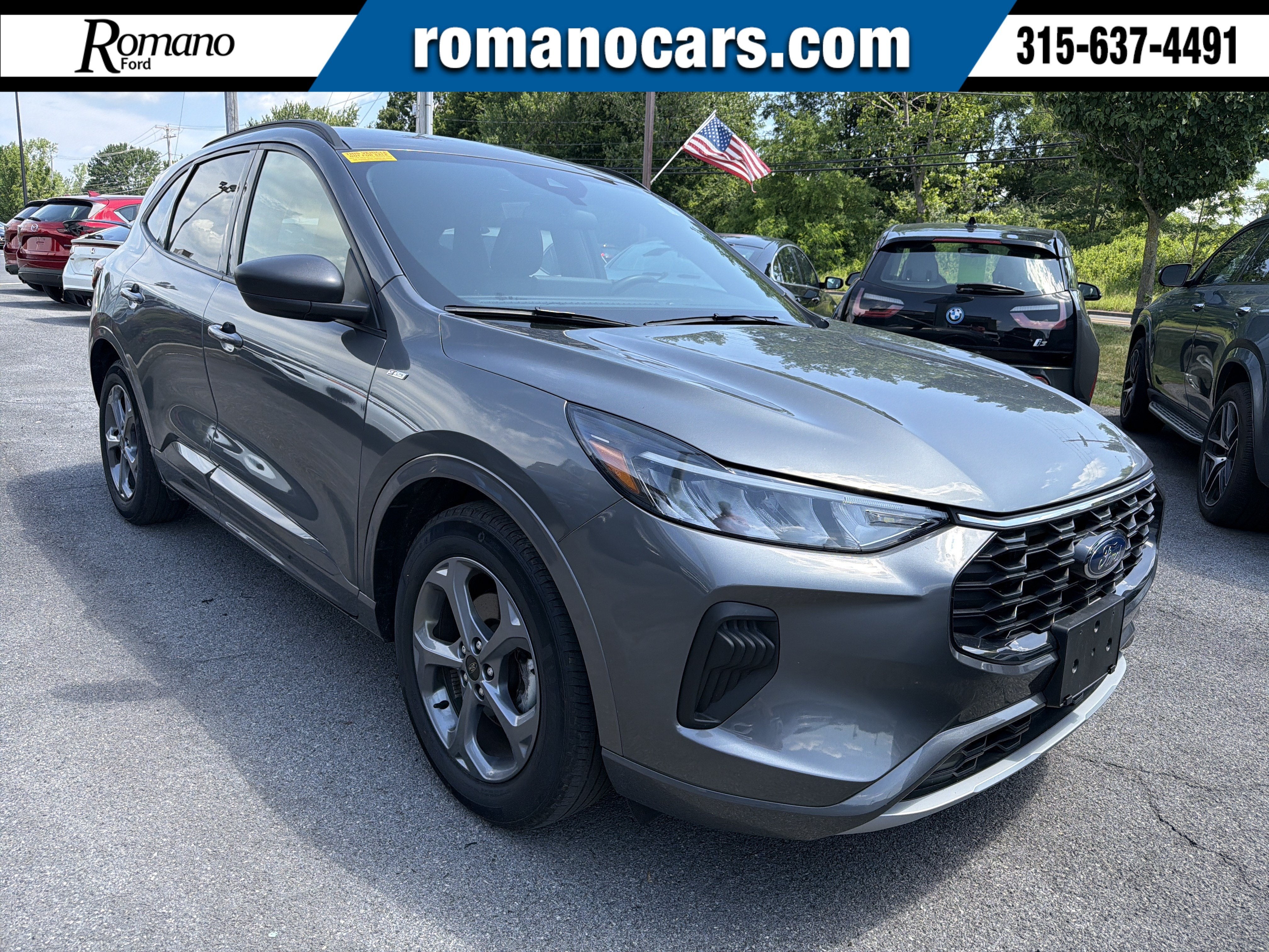 2023 Ford Escape ST-Line in Gray — front three-quarter view