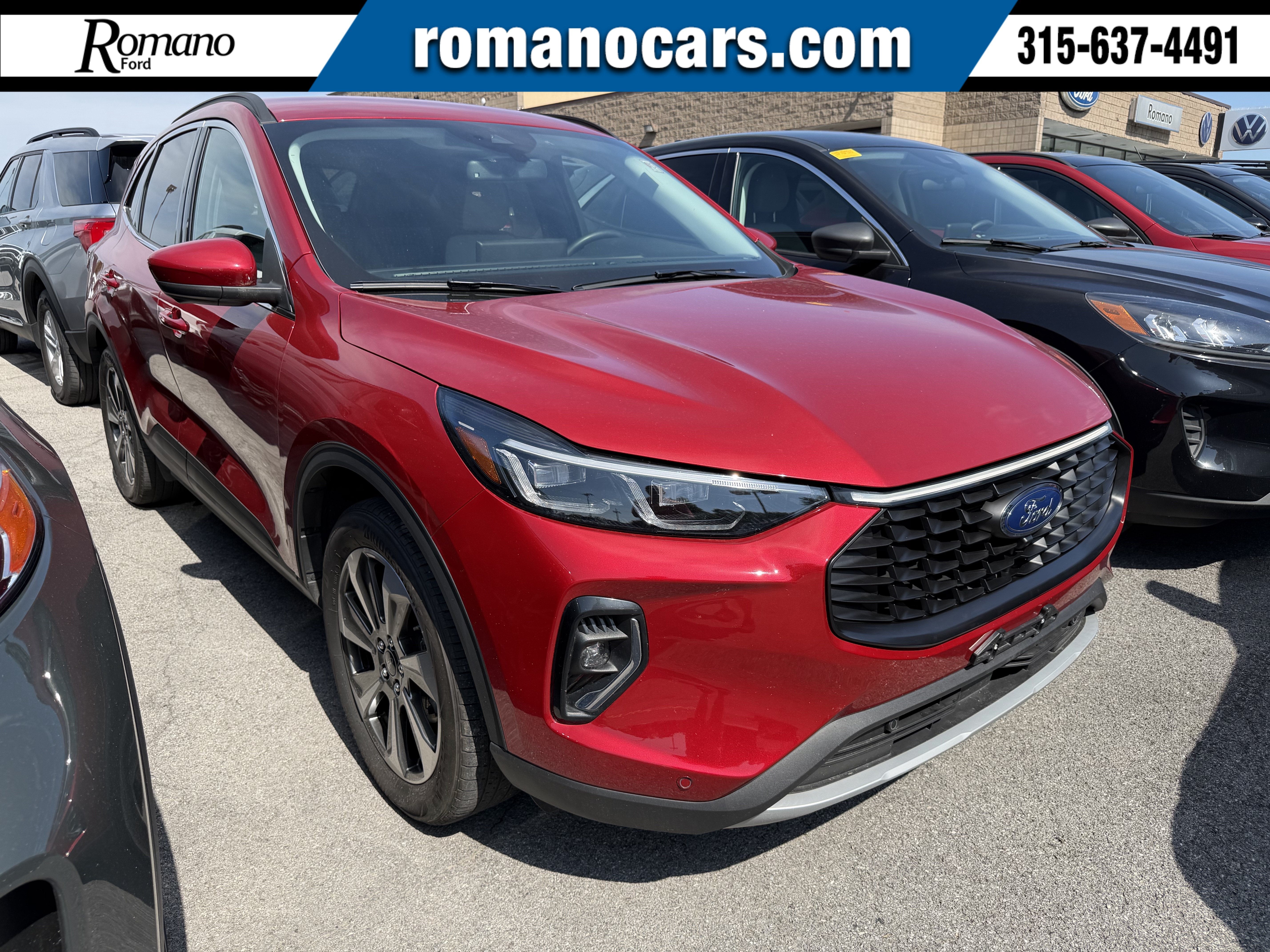 2023 Ford Escape Platinum in Red — front three-quarter view