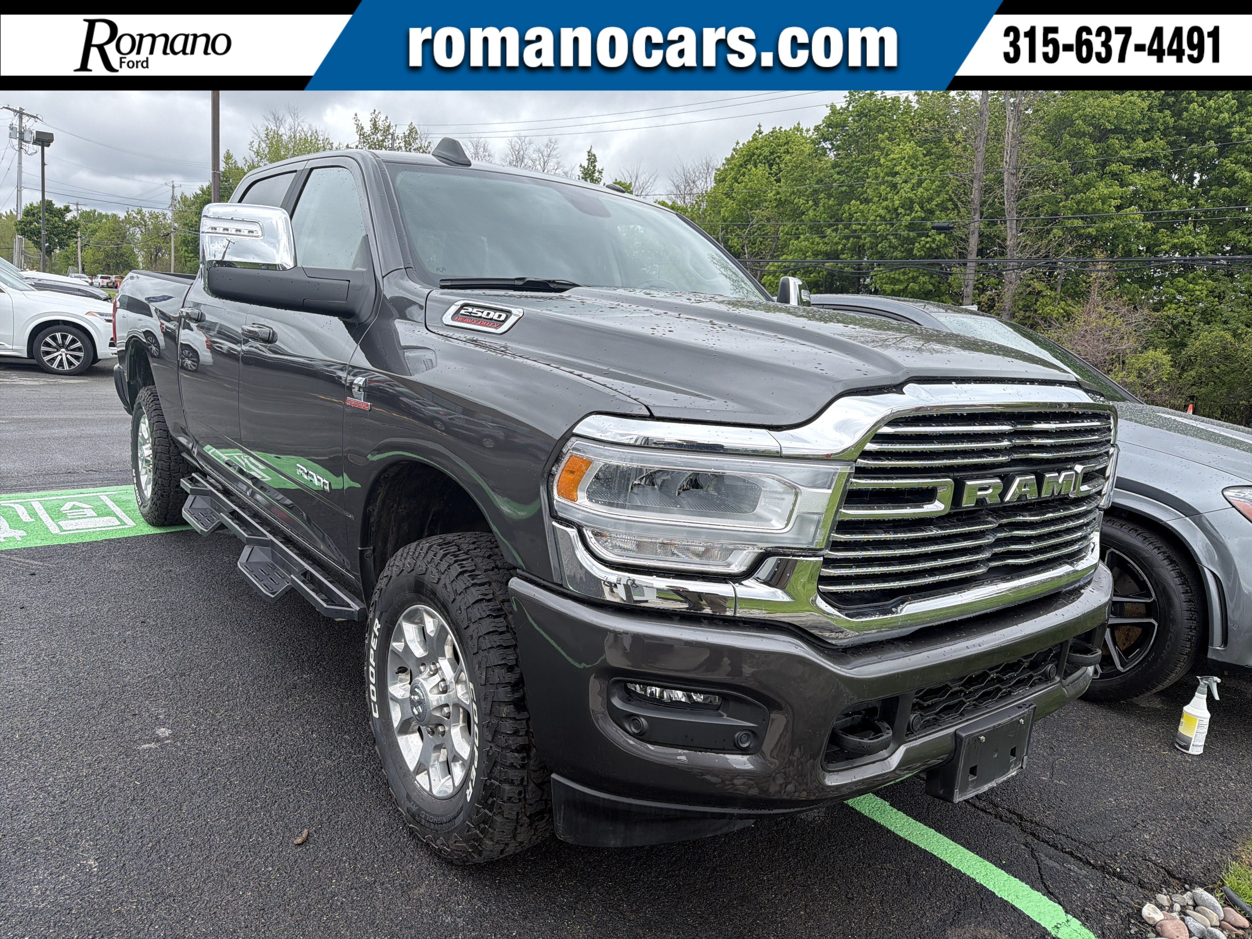 2024 RAM 2500 Laramie in Granite Crystal Metallic Clearcoat — front three-quarter view