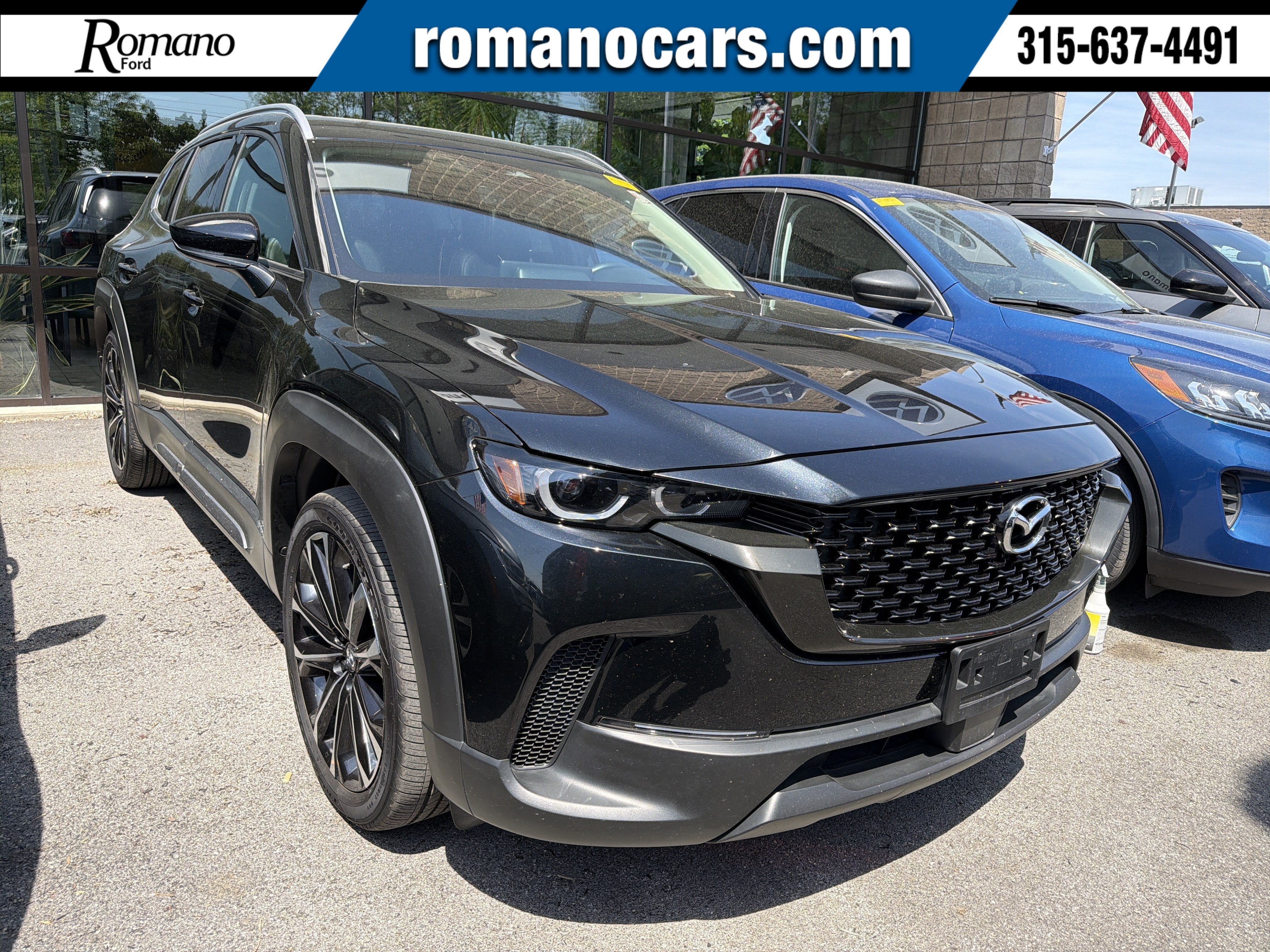 2025 Mazda Mazda CX-50 2.5 S Premium Plus Package in Jet Black Mica — front three-quarter view