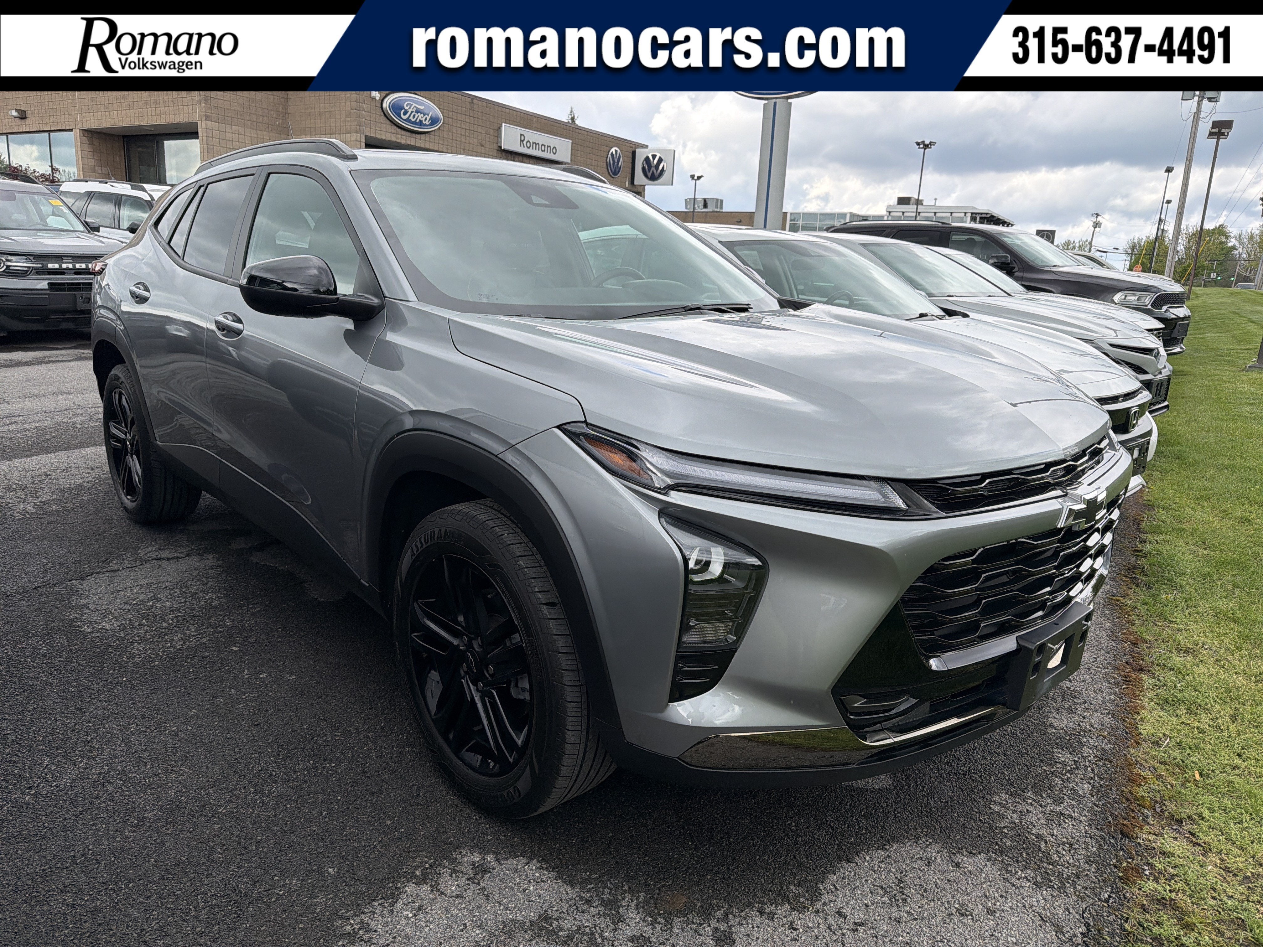 2024 Chevrolet Trax ACTIV in Sterling Gray Metallic — front three-quarter view