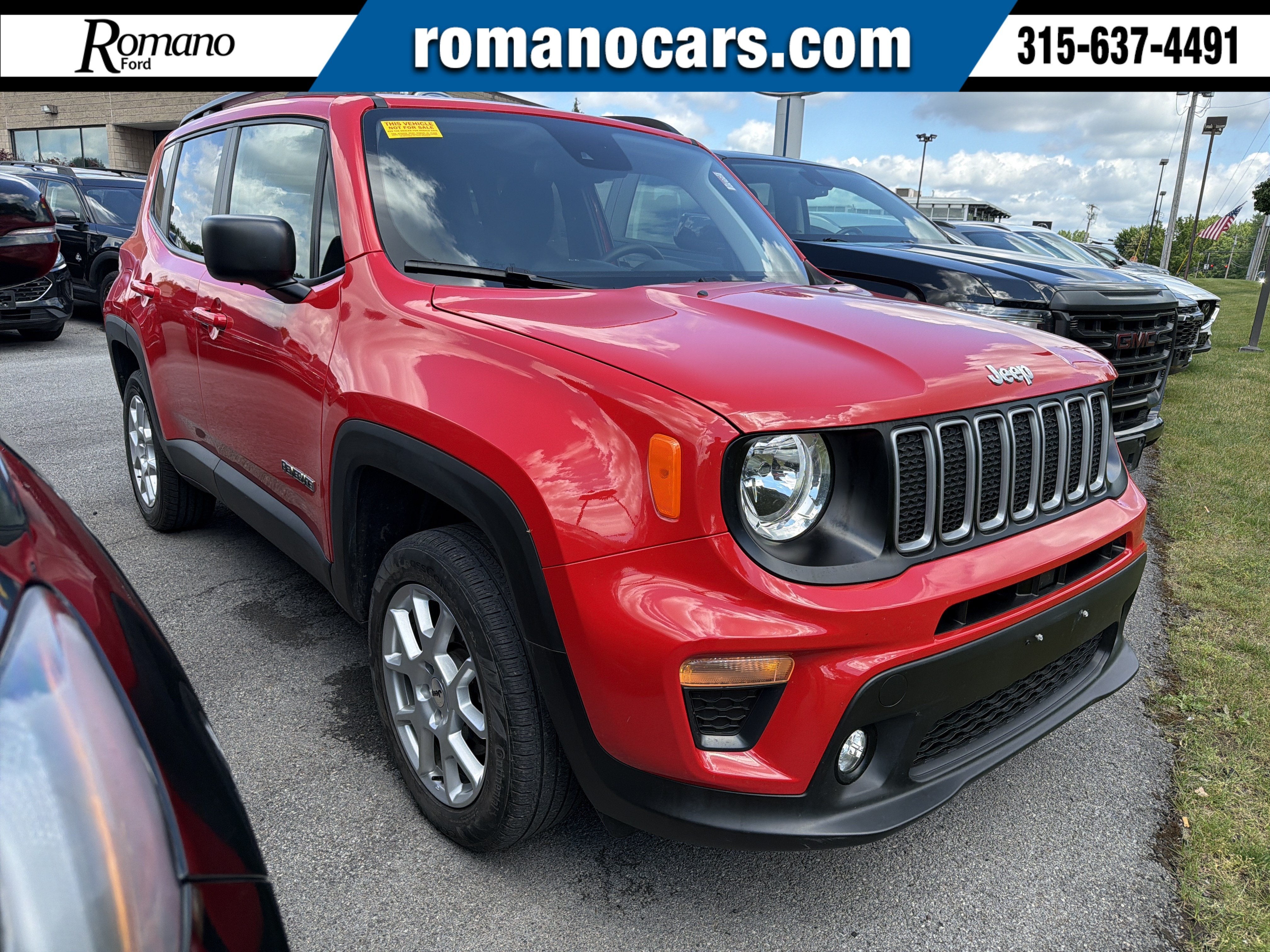2022 Jeep Renegade Latitude in Colorado Red Clearcoat — front three-quarter view